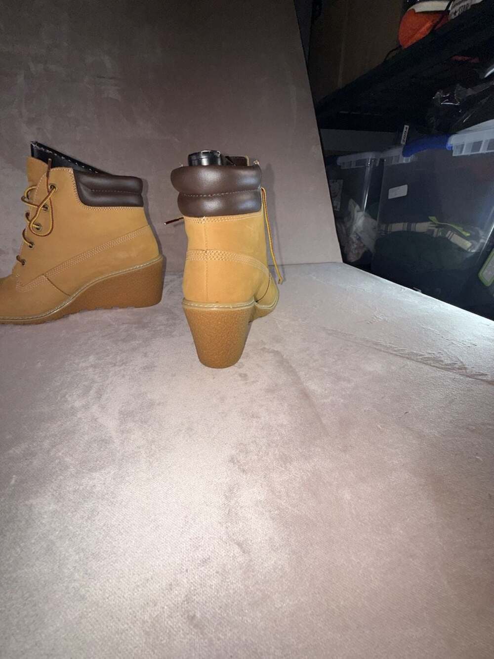 Timberland Women's Earthkeepers Amston 6-Inch Wheat Nubuck Wedge Boots TB08251A - Picture 10 of 16